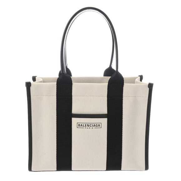 BALENCIAGA Hardware Small Tote 2WAY White/Blanc/Black/Noir 800000137791000 - Picture 1 of 10